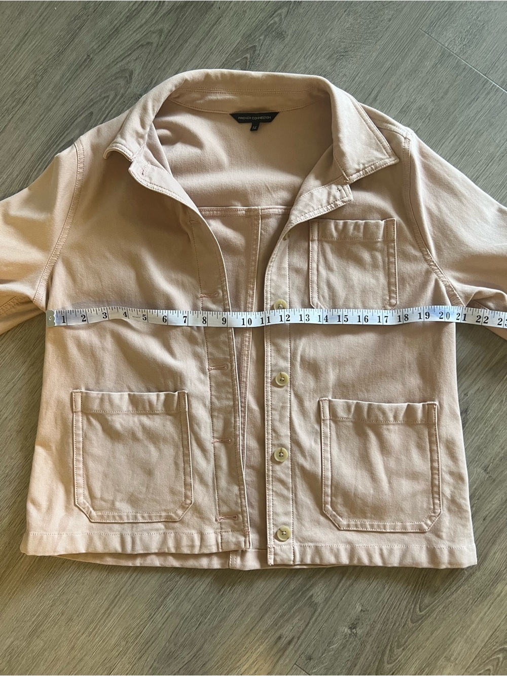 French Connection Pale Pink Cotton Jean Jacket - Picture 6 of 9